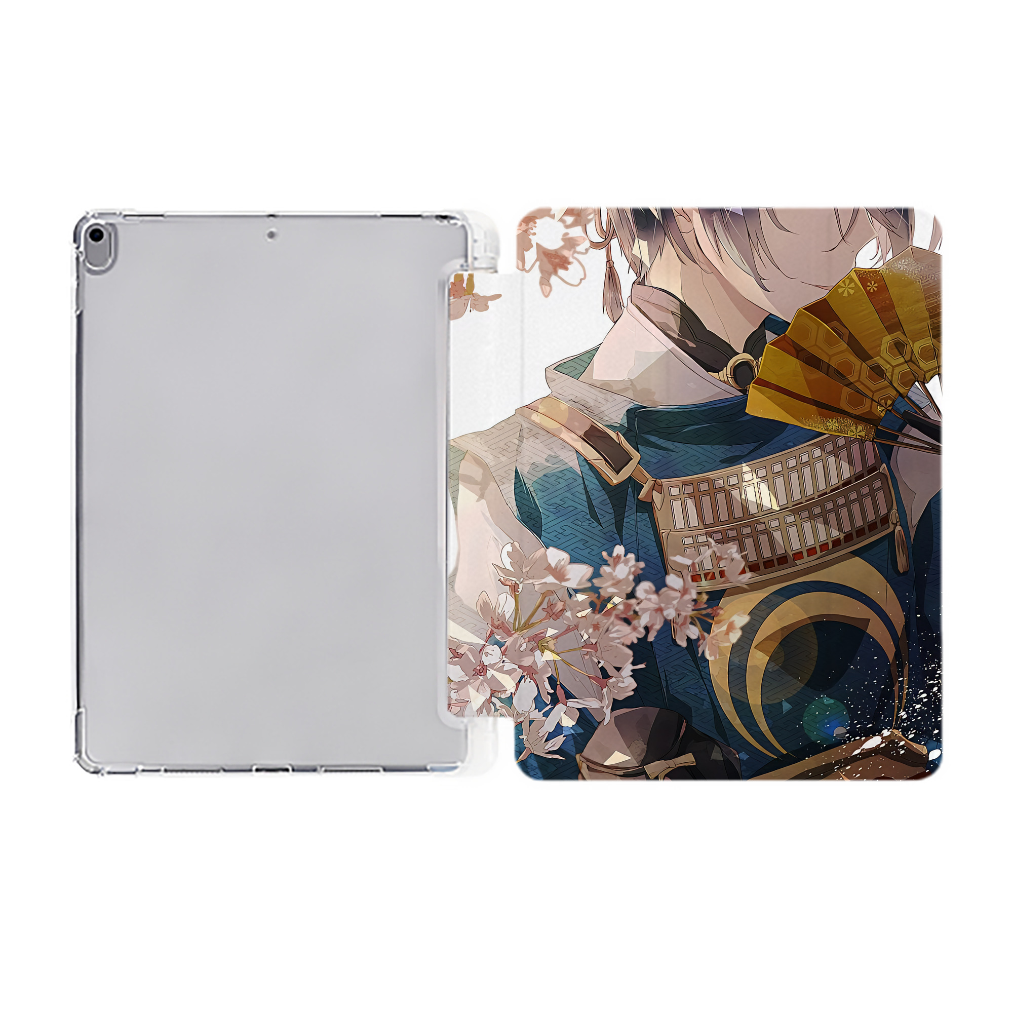 （画像用） 刀剣乱舞 Touken Ranbu IPad ケース ペン収納付き 三つ折りスタンド PUレザー×シリコン 対応機種9.5/10.5/10.9インチ